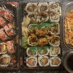 Wisp Express - Baby lobster roll, kamikaze special roll, salmon cucumber roll, eel cucumber roll, shrimp tempura cucumber roll, spicy kani salad =)