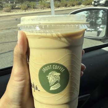 Jaunt Coffee Roasters - Iced Rose Vanilla Latte, 16 oz ($6.45) - Coffee Roasteries Near Me - San Diego, California