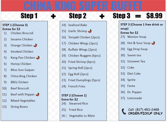 Menu photo 3 China King Super Buffet Mansfield, TX