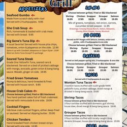 Tarpon Dock Seafood Market - Front menu