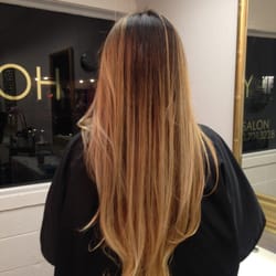 Honey Salon - Blow dry without oil/products after! My hair looks straightened