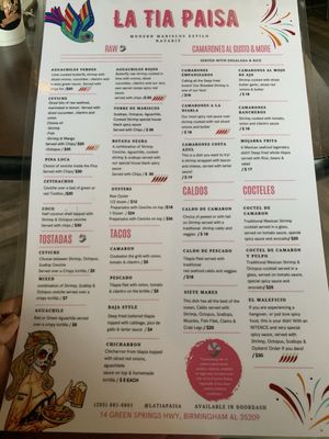 Menu photo 1 Tacos La Tia Paisa Birmingham, AL