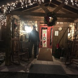 a man entering the front door
