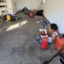 JOMO Moving - Joplin - Huskavara chain saw Misc garage items that where supposed to be moved with shelving