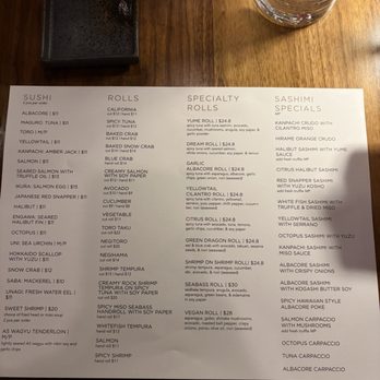 Yume Sushi Bar - Menu - Sushi Bars Near Me - Calabasas, California