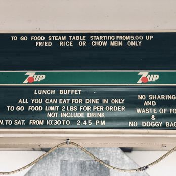 Wok-In Cafeteria - Buffet Board - Chinese Near Me - San Francisco, California