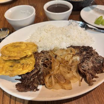 Sergio's Restaurant - Rice, black beans, vaca frita, Tostones - Cuban Near Me - Pembroke Pines, Florida