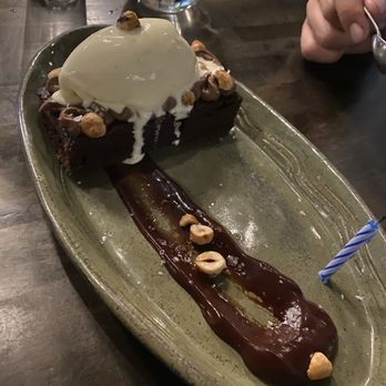 Esther's Kitchen - Chocolate Olive Oil Cake (gianduja cremeux + hazelnut + olive oil ice cream) - Italian Near Me - Las Vegas, Nevada