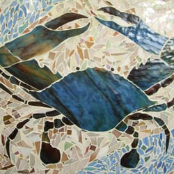 Folio Art Glass Inc - Hand cut one of a kind glass mosaics! Art pieces, back splashes, counter tops, fireplace surrounds, windows and more!