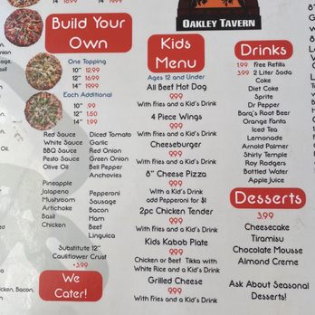 Oakley Tavern - Menu - Kebab Near Me - Oakley, California Oakley Tavern - Menu - Kebab Near Me - Oakley, California