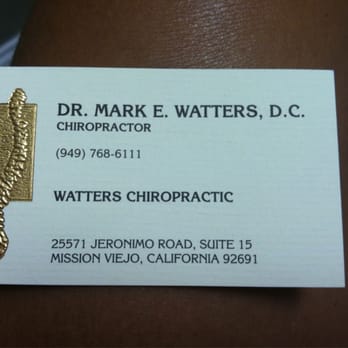 Watters Chiropractic - Chiropractors Near Me - Mission Viejo, California Watters Chiropractic - Chiropractors Near Me - Mission Viejo, California