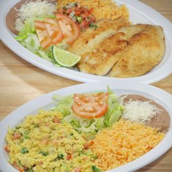 Los 3 Burritos No 2 - Tilapia Filete Dinner and Huevos a la Mexicana