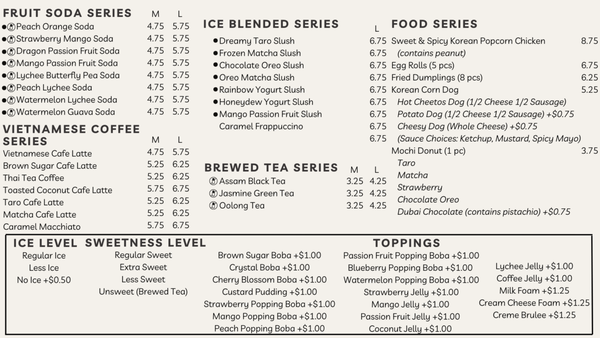 Menu photo 2 Blue Tiger - Boba Tea & Eats San Angelo, TX