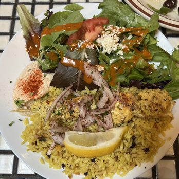 La Mediterranee - Chicken Kebab Lunch! Tender & flavorful Chicken! ;) - Mediterranean Near Me - Berkeley, California