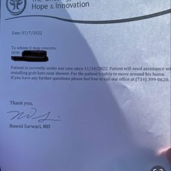 The Oncology Institute - Read carefully!!  Joke of a letter written by a 'medical facility'