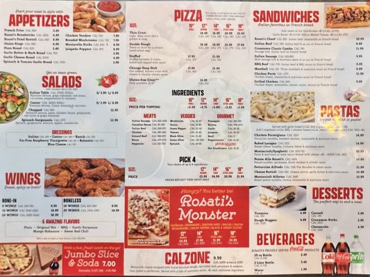 Menu photo 2 Rosati's Pizza Knoxville, TN Menu photo 2 Rosati's Pizza Knoxville, TN
