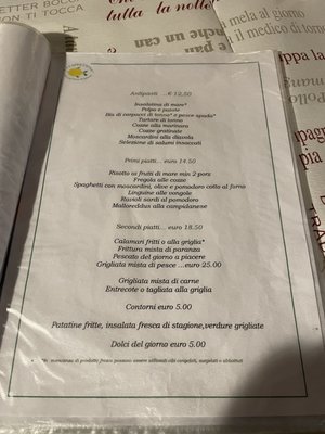 Menu photo 1 La Capricciosa Golfo Aranci, OT
