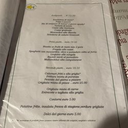 La Capricciosa - Menu 2022