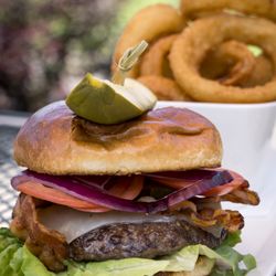King's Riding Golf Club - KR Burger with onion rings