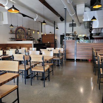 Dovetail Joint Restaurant - Looking toward the back of the restaurant, bar on the left, cooking station on the right. - Tapas/Small Plates Near Me - Richland, Washington Dovetail Joint Restaurant - Looking toward the back of the restaurant, bar on the left, cooking station on the right. - Tapas/Small Plates Near Me - Richland, Washington