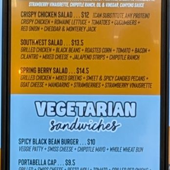 Canyons Fresh Grill - Salad and Vegetarian Menu - Burgers Near Me - Woodstock, Georgia