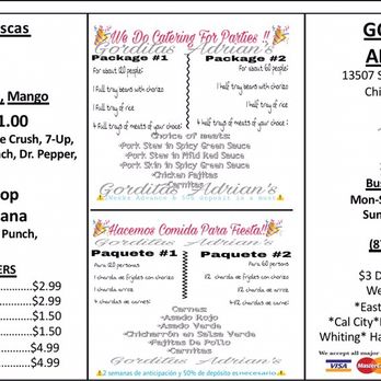 Gorditas Adrian's - the menu - Mexican Near Me - Chicago, Illinois Gorditas Adrian's - the menu - Mexican Near Me - Chicago, Illinois