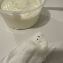 Ordered the homemade yogurt from Doordash and found a small half body of a bug w legs (maybe roach?) and an unknown piece of something else Ordered the homemade yogurt from Doordash and found a small half body of a bug w legs (maybe roach?) and an unknown piece of something else