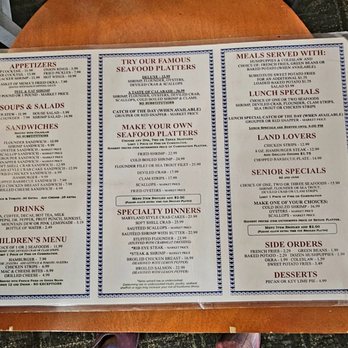 Captain Nance's - Menu - Seafood Near Me - Calabash, North Carolina Captain Nance's - Menu - Seafood Near Me - Calabash, North Carolina