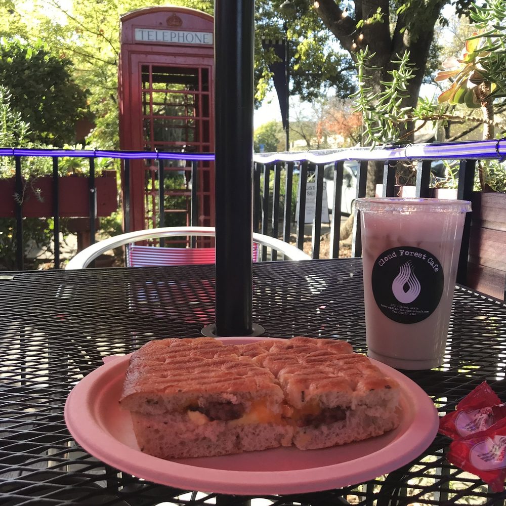 Cloud Forest Cafe - Sausage Panini (photo circa 2022). - Coffee & Tea Near Me - Davis, California Cloud Forest Cafe - Sausage Panini (photo circa 2022). - Coffee & Tea Near Me - Davis, California