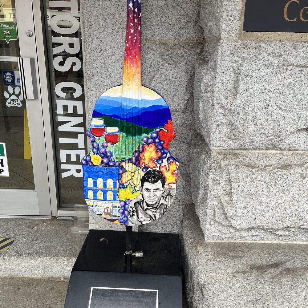 Andy Griffith Painted Guitar Sculpture - Landmarks & Historical Buildings Near Me - Mount Airy, North Carolina Andy Griffith Painted Guitar Sculpture - Landmarks & Historical Buildings Near Me - Mount Airy, North Carolina