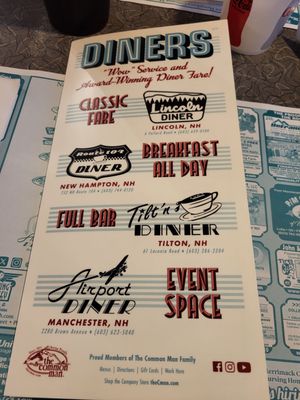 Menu photo 1 Airport Diner Manchester, NH Menu photo 1 Airport Diner Manchester, NH