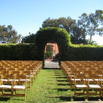 Bahia Resort Hotel - The Garden pre set for a wedding - San Diego, CA