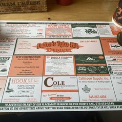 Dutton's Tyler Hill Diner - Place setting promoting local business