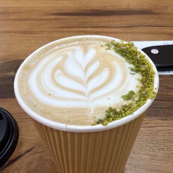 Finjan Coffee House - Pistachio latte - Coffee & Tea Near Me - Sacramento, California