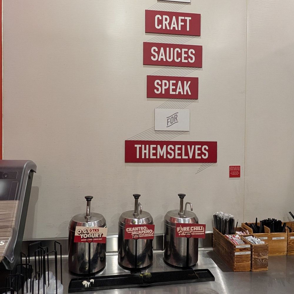 The Kebab Shop - Sauces. They usually have two of the OG Yogurt pumps, but this location has just one - Mediterranean Near Me - Irvine, California The Kebab Shop - Sauces. They usually have two of the OG Yogurt pumps, but this location has just one - Mediterranean Near Me - Irvine, California