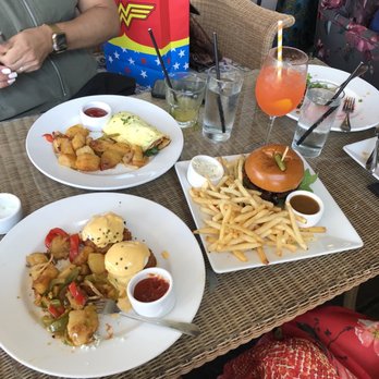 Perch - Crab cake Benedict , omelette, and Vegan burger. - Lounges Near Me - Los Angeles, California Perch - Crab cake Benedict , omelette, and Vegan burger. - Lounges Near Me - Los Angeles, California