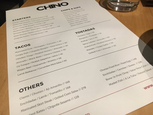Menu photo 1 Chino Hong Kong, HK