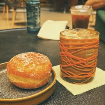 Bean2Bean Cafe - Beignet and a "Dirty" iced Campfire Chai - Breakfast & Brunch Near Me - Philadelphia, Pennsylvania Bean2Bean Cafe - Beignet and a "Dirty" iced Campfire Chai - Breakfast & Brunch Near Me - Philadelphia, Pennsylvania