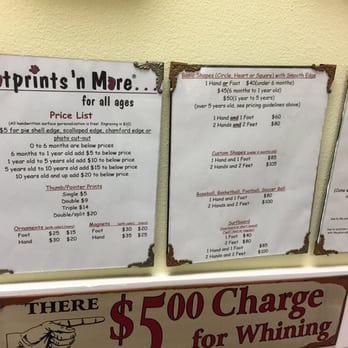 Footprints 'n More - Price list - pretty expensive - Commissioned Artists Near Me - Tustin, California