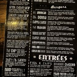Maxon's American Grill - Menu