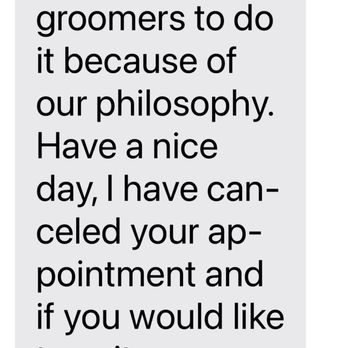 Alpha Grooming & Trading Post - Refusal to cut shorter due to "philosophy"? - Pet Groomers Near Me - Palm Desert, California Alpha Grooming & Trading Post - Refusal to cut shorter due to "philosophy"? - Pet Groomers Near Me - Palm Desert, California