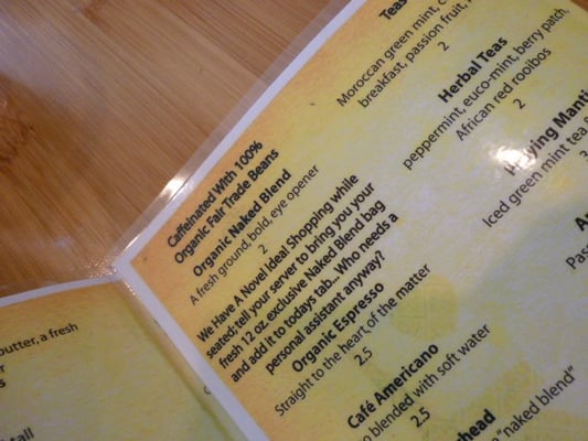 Menu photo 3 Naked Cafe Encinitas, CA Menu photo 3 Naked Cafe Encinitas, CA