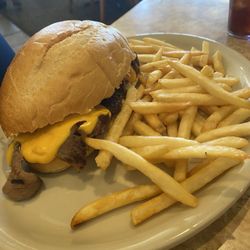 Applewood Restaurant - Cheesesteak...husband's was surprised by the yellow cheese