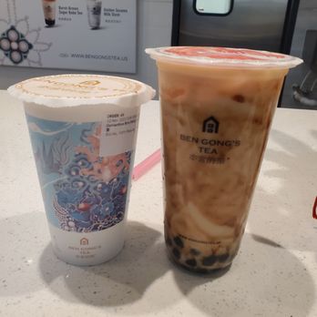 Ben Gong's Tea - Osmanthus Milk Tea and Da Hong Pao Milk Tea - Bubble Tea Near Me - Frisco, Texas
