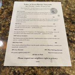 Secret Ravine Winery - 3/28/24