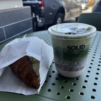 Solid Coffee Roasters - Crossiant and blueberry matcha - Coffee & Tea Near Me - Huntington Beach, California Solid Coffee Roasters - Crossiant and blueberry matcha - Coffee & Tea Near Me - Huntington Beach, California