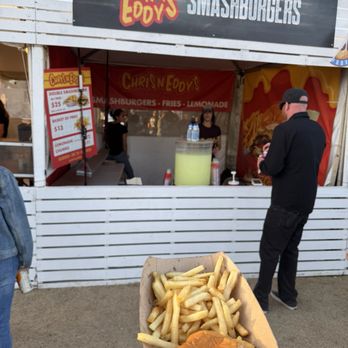 Chris N’ Eddy’s - Double Signature Double Patty & Cheese Slider (Chris' or Eddy's Way) 1 Slider and Fries - Burgers Near Me - Los Angeles, California