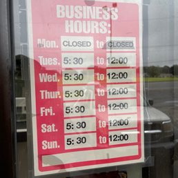 Store hours