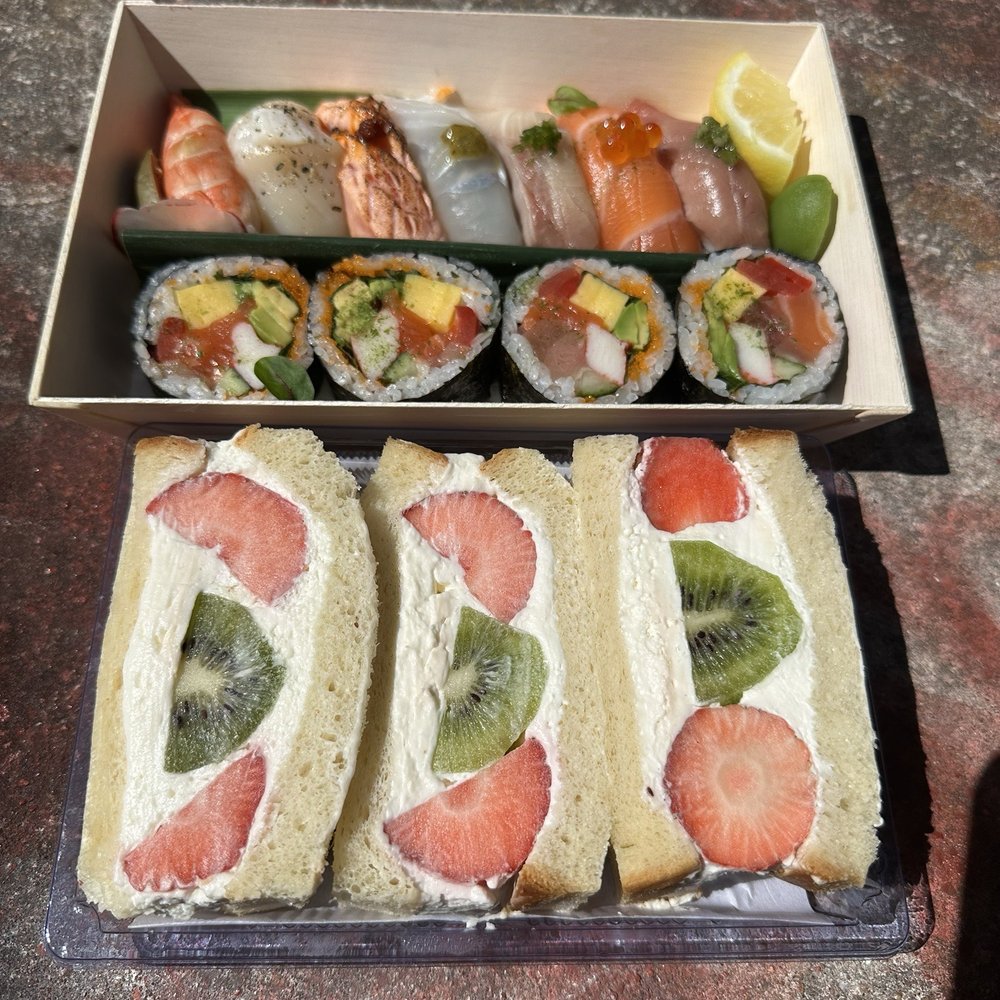 Choo Sando Omakase - Daily sushi box chefs choice and strawberry kiwi sandwich - Sandwiches Near Me - Austin, Texas Choo Sando Omakase - Daily sushi box chefs choice and strawberry kiwi sandwich - Sandwiches Near Me - Austin, Texas