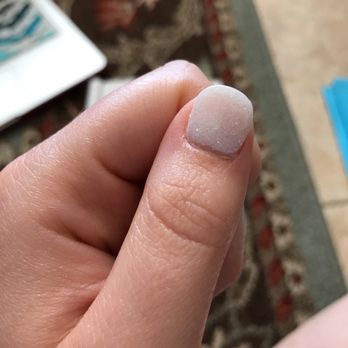 Nail Creation - The manager did my nails.. this is 1 day post manicure and she couldn't even get the dip nicely aligned with my cuticle. Very sloppy. - Nail Salons Near Me - Fort Worth, Texas